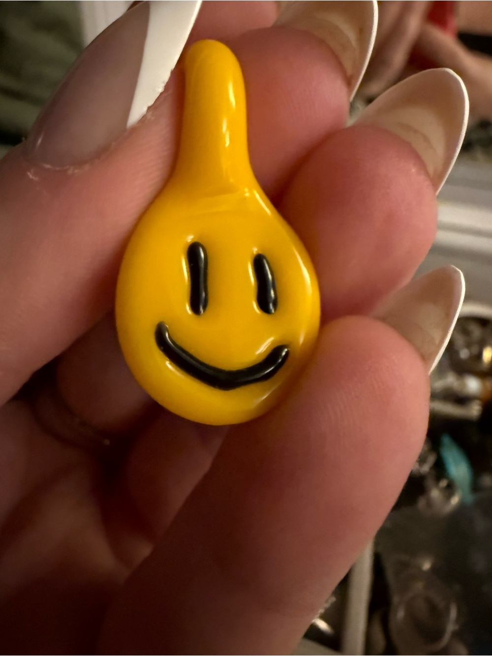 Yellow Smiley Face Pendant Charm